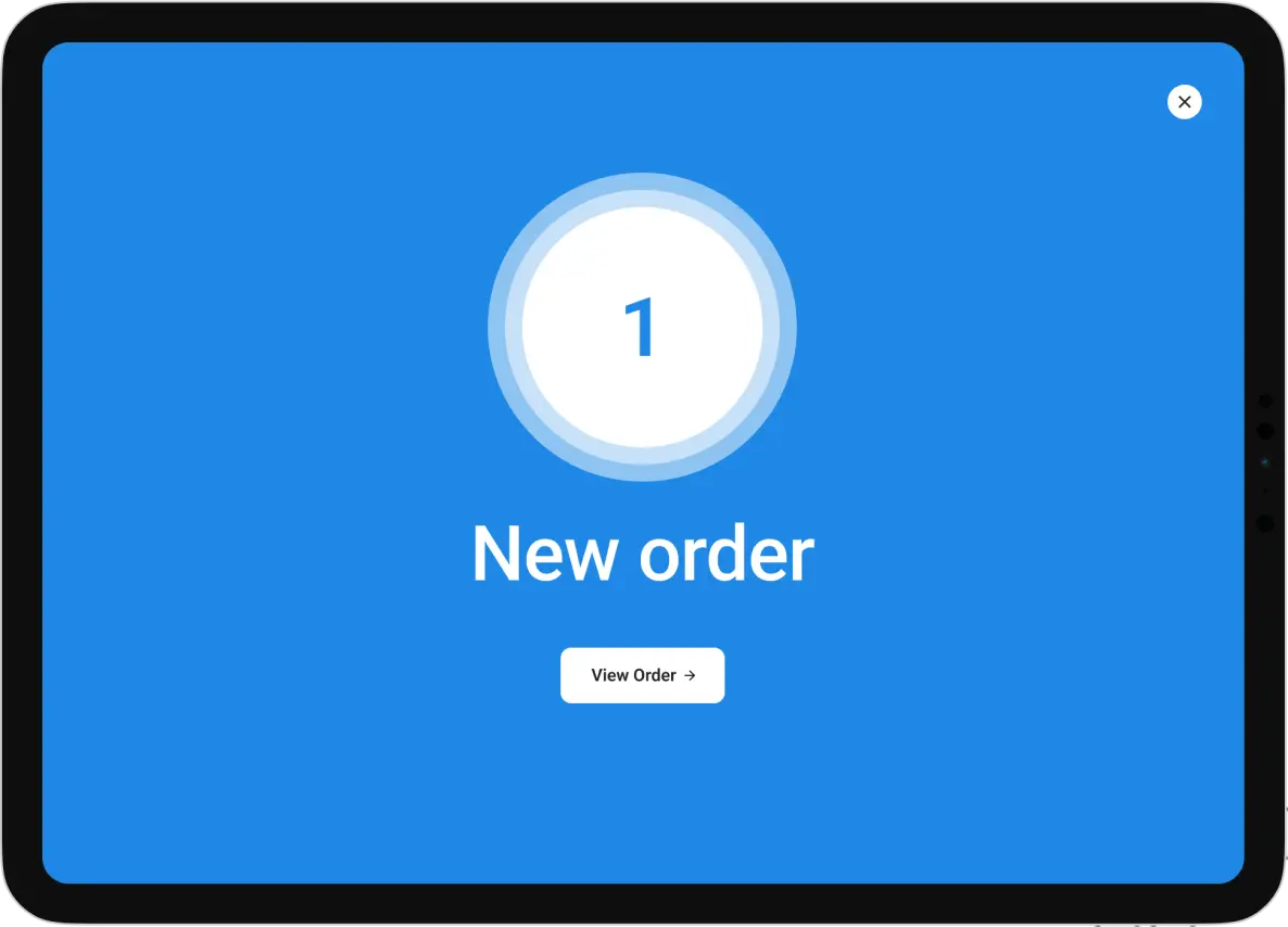 new order screen